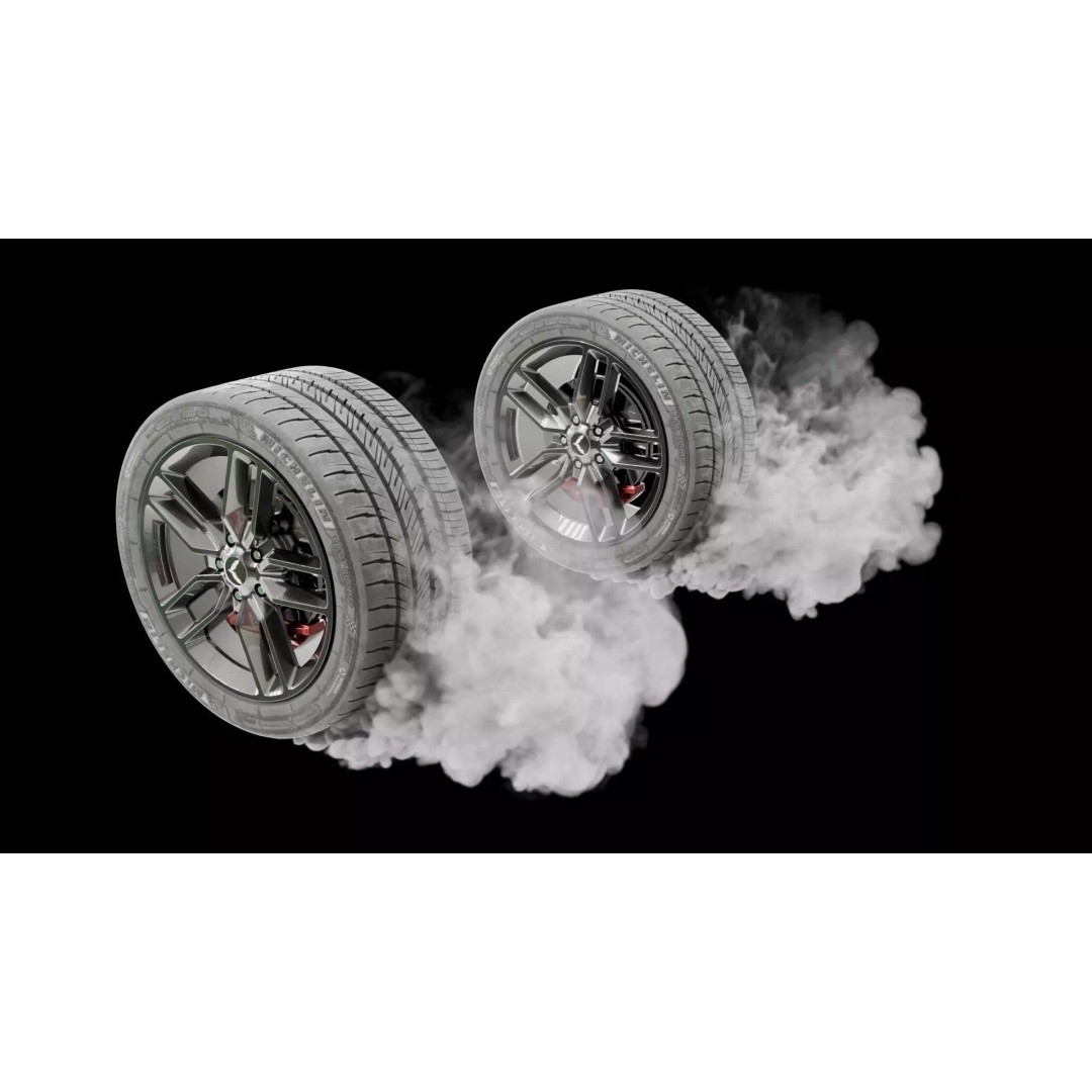 Car Tires Burnout Smoke Animation 3D Model – VDB Sequence, Blender - View 8