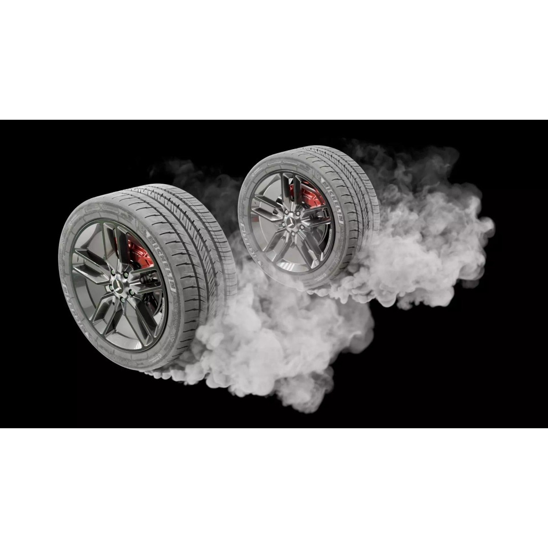 Car Tires Burnout Smoke Animation 3D Model – VDB Sequence, Blender - View 9