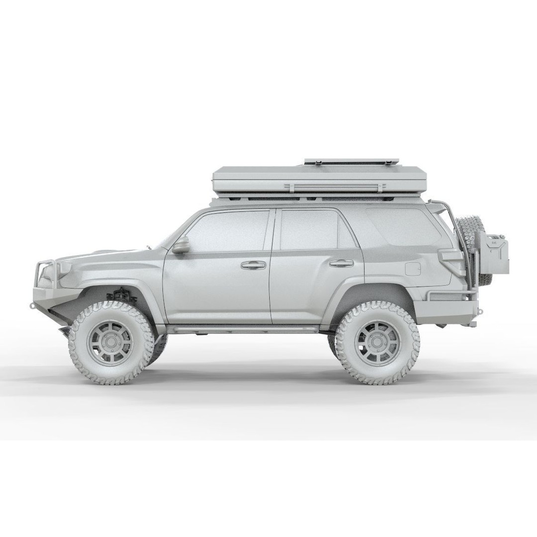 Toyota 4Runner 3D Model – High Poly Off-Road SUV with Accessories - View 11