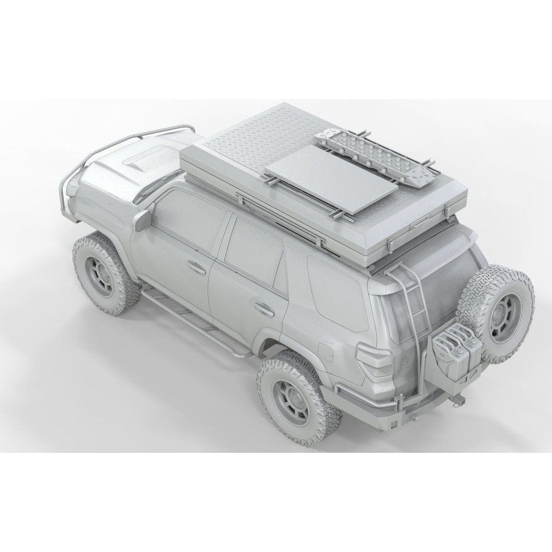 Toyota 4Runner 3D Model – High Poly Off-Road SUV with Accessories - View 8