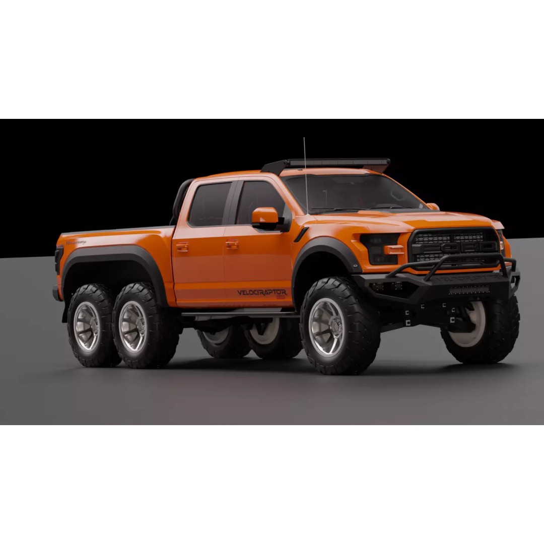 Ford Velociraptor 6x6 3D Model – High-Fidelity Vehicle Asset, FBX - View 15