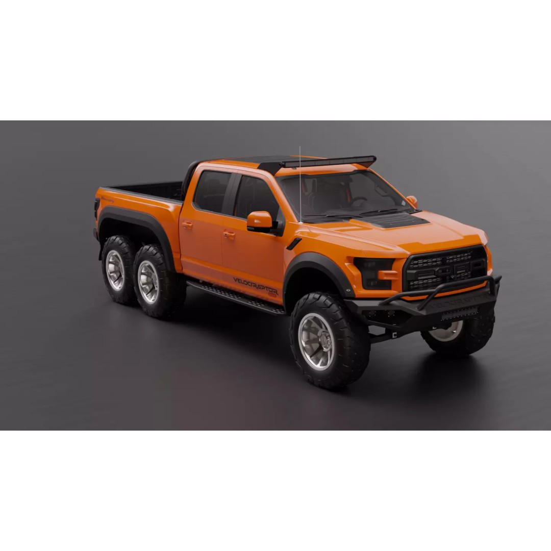 Ford Velociraptor 6x6 3D Model – High-Fidelity Vehicle Asset, FBX - View 3