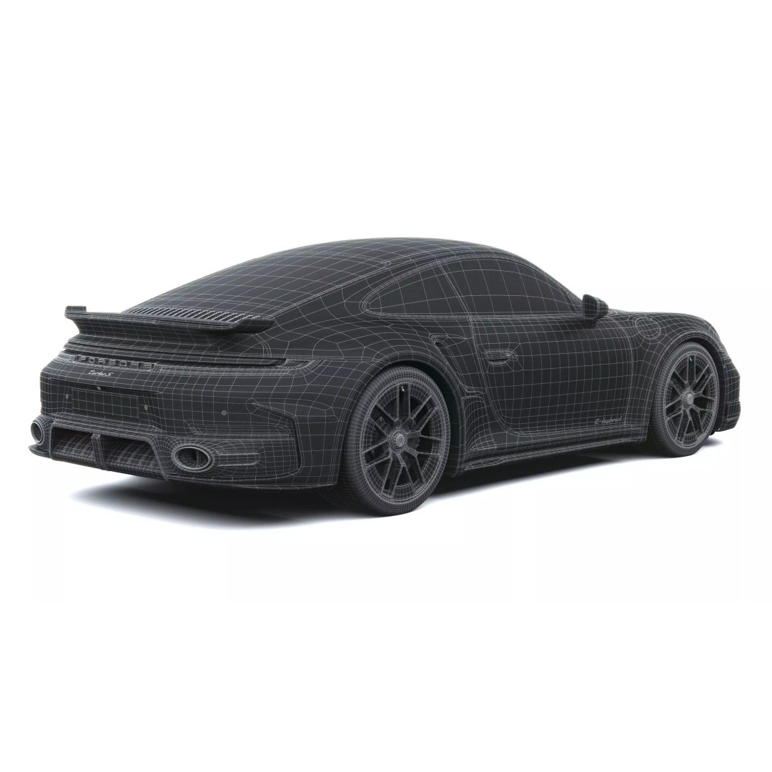 Porsche 911 Turbo S Coupe 3D Model – High Poly, Game-Ready, FBX