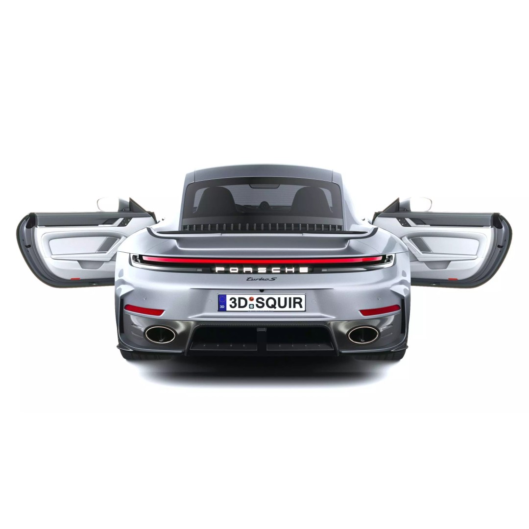 Porsche 911 Turbo S Coupe 3D Model – High Poly, Game-Ready, FBX - View 22