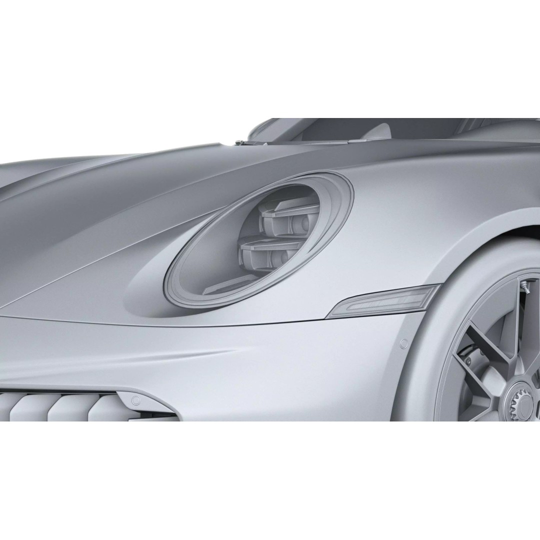 Porsche 911 Turbo S Coupe 3D Model – High Poly, Game-Ready, FBX - View 29