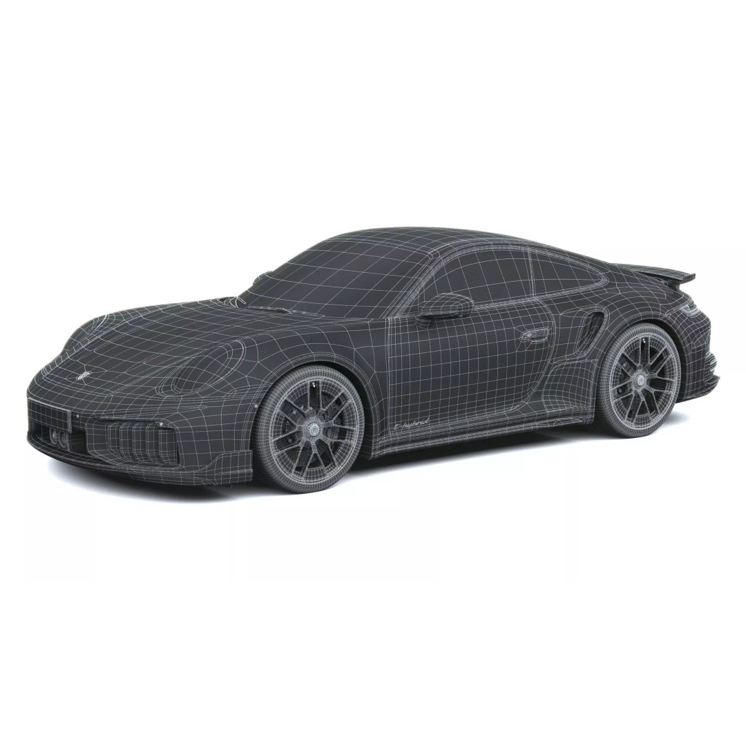 Porsche 911 Turbo S Coupe 3D Model – High Poly, Game-Ready, FBX - View 38