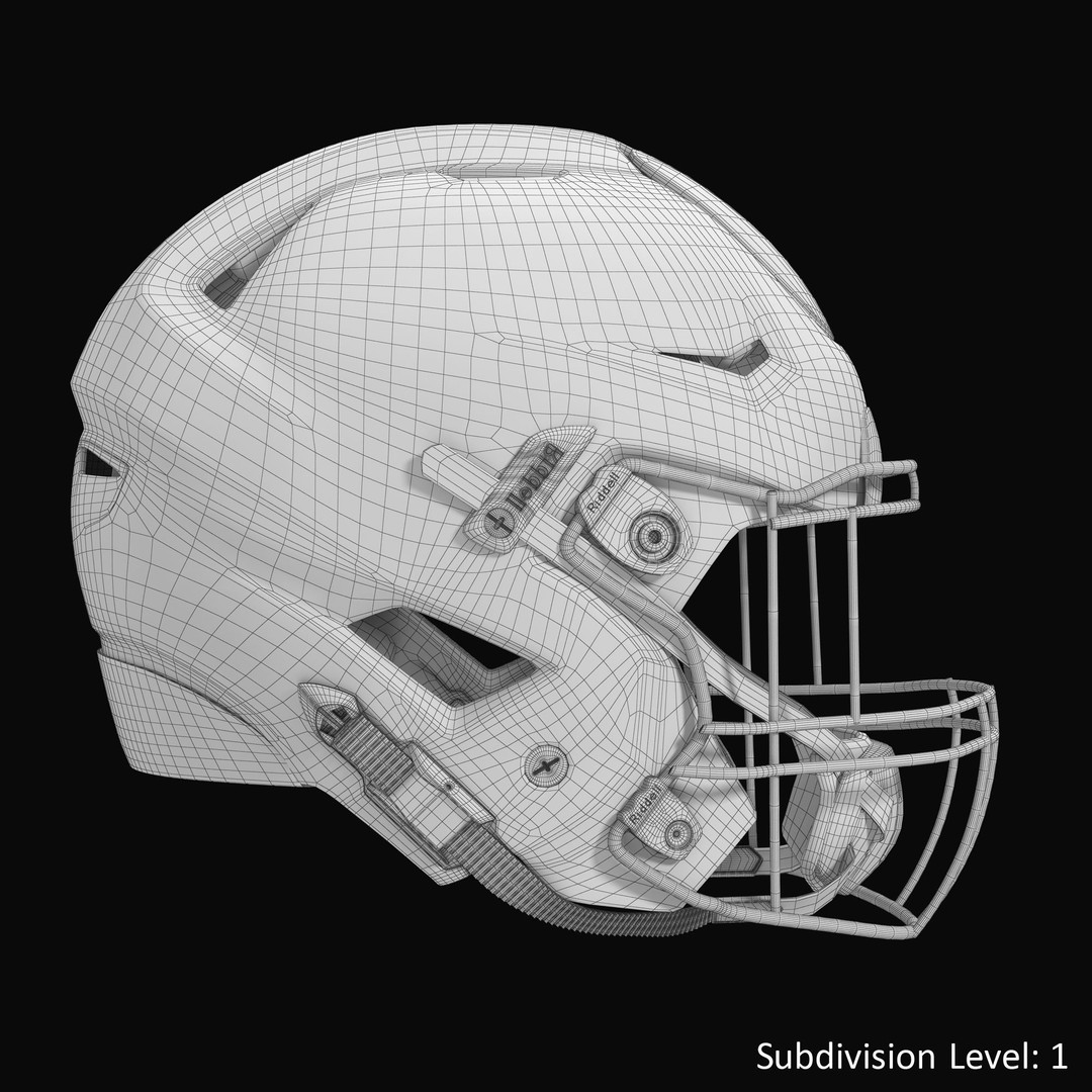 Riddel Speedflex Helmet 3D Model – Low Poly Game Asset, FBX, PBR - View 10