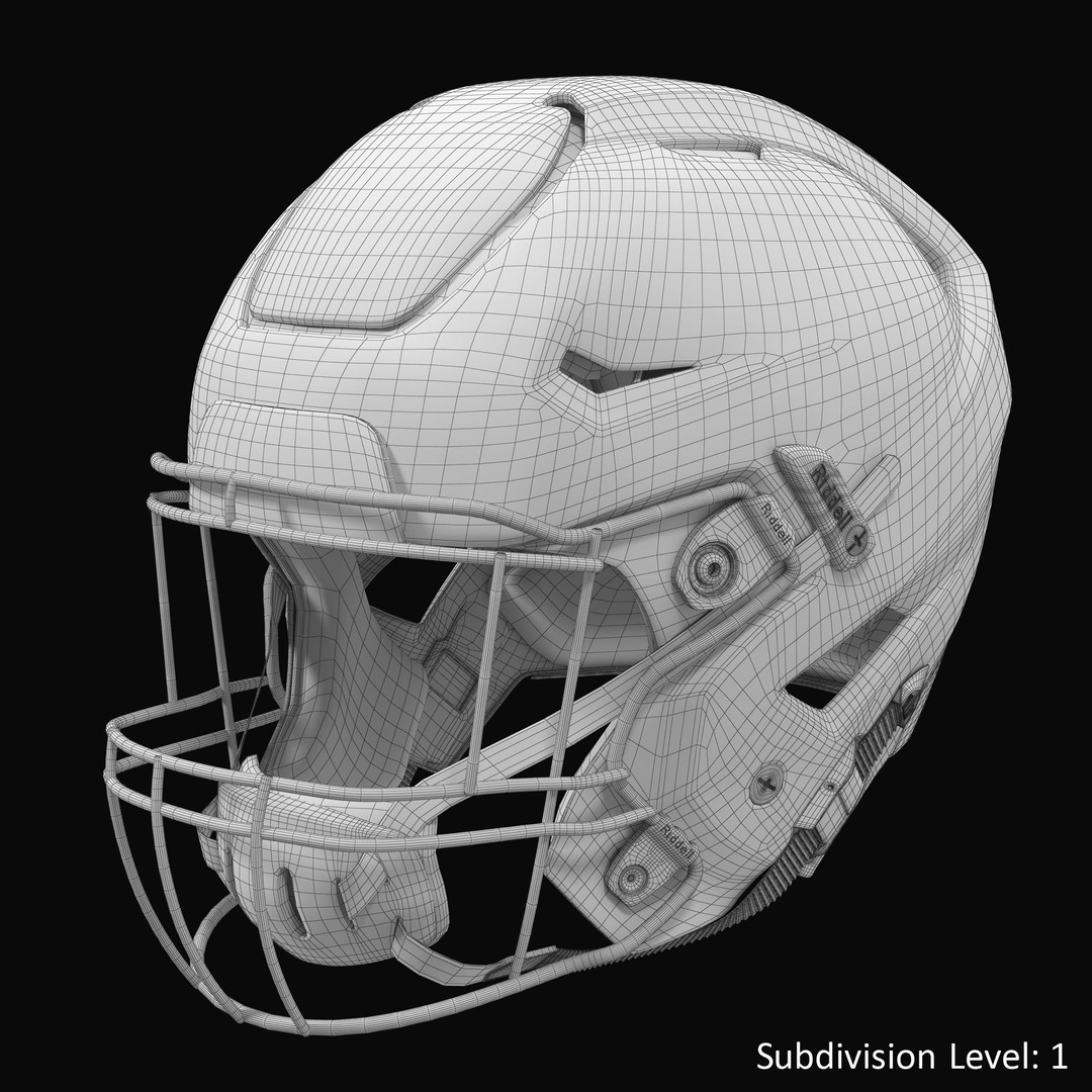 Riddel Speedflex Helmet 3D Model – Low Poly Game Asset, FBX, PBR - View 4