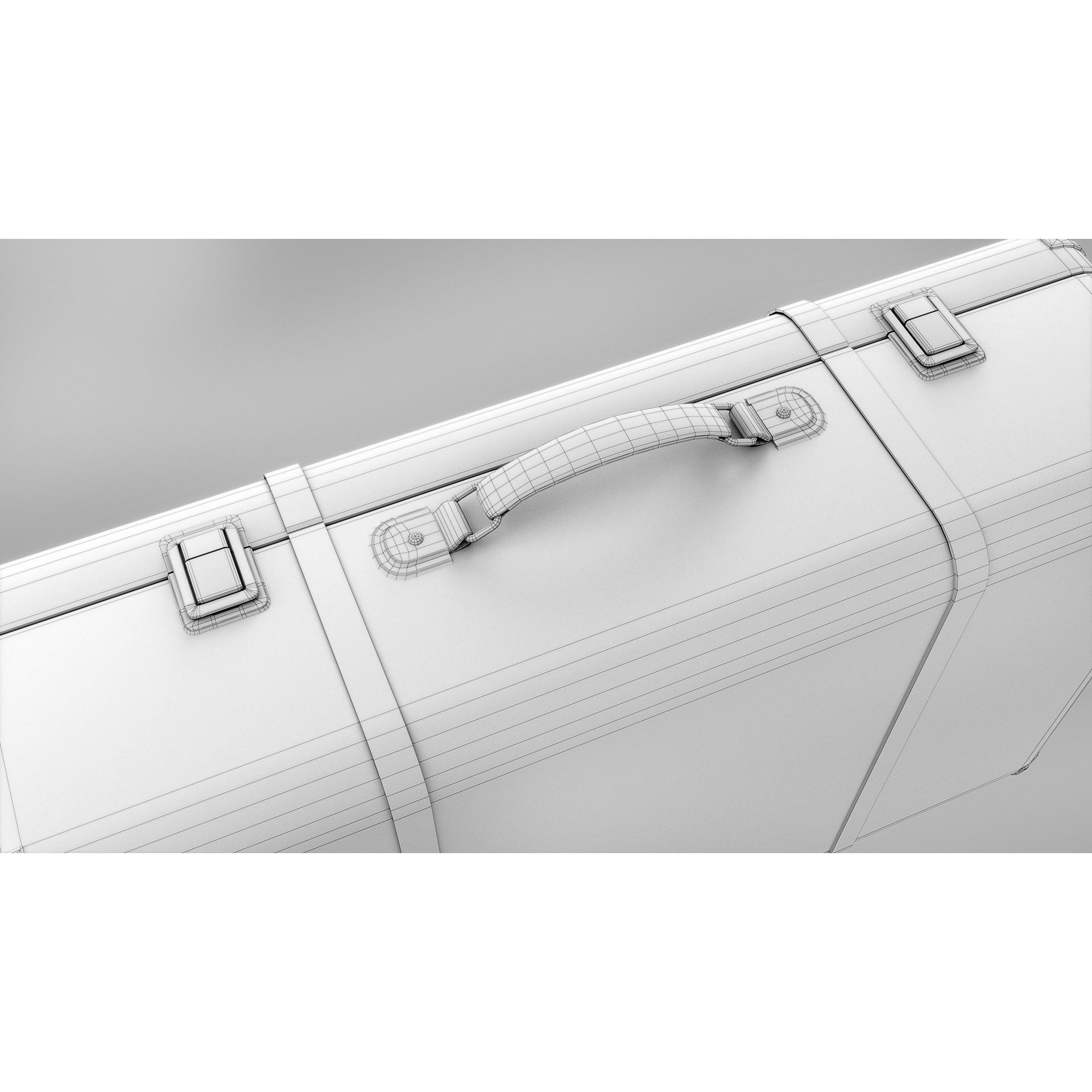 Vintage Suitcases - Low-Poly Game-Ready 3D Model - View 15