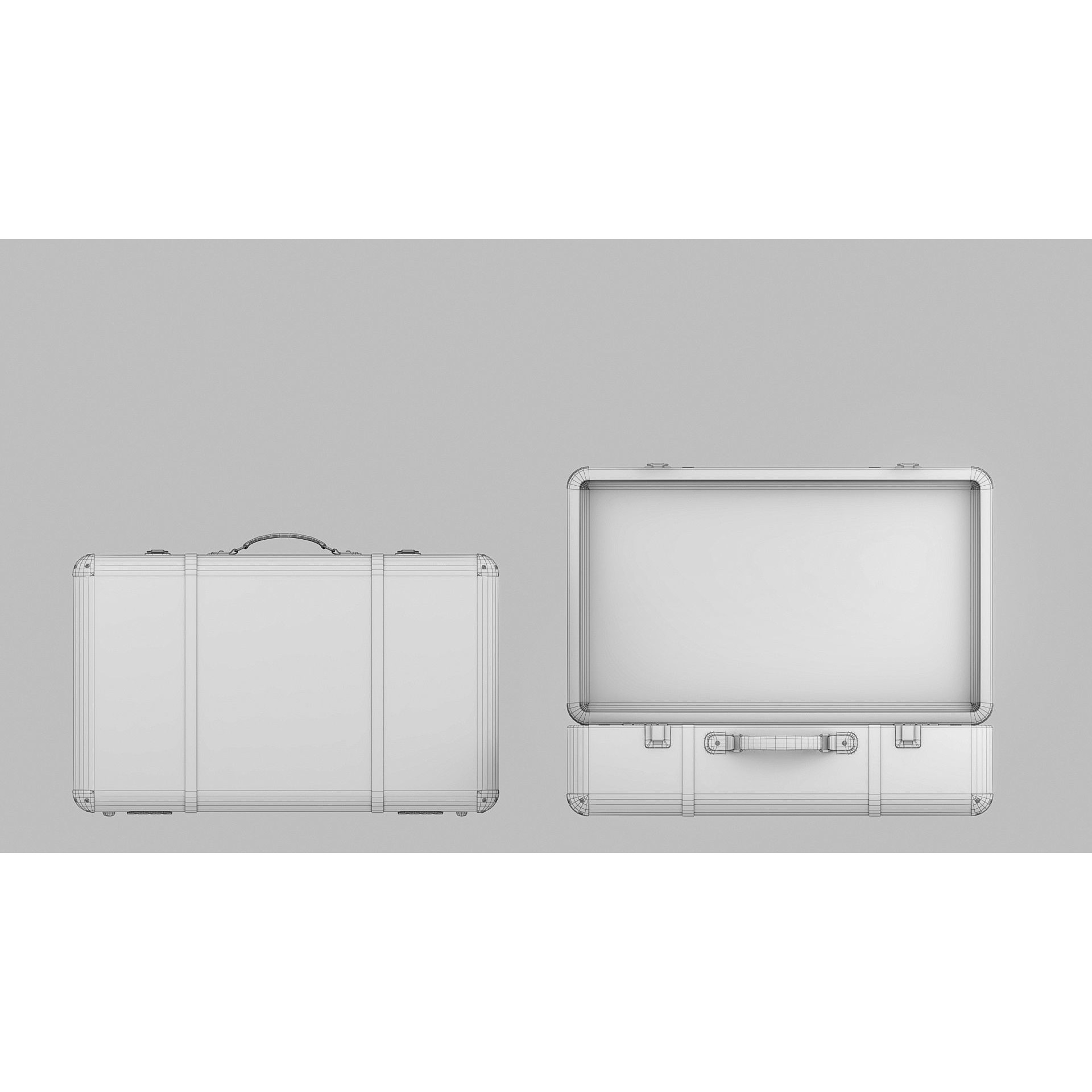 Vintage Suitcases - Low-Poly Game-Ready 3D Model - View 9