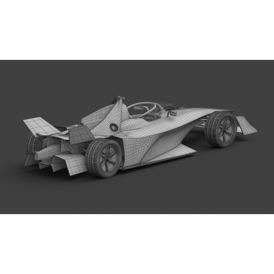 NEOM McLaren Formula E 2024 3D Model – PBR Racing Car, FBX, OBJ