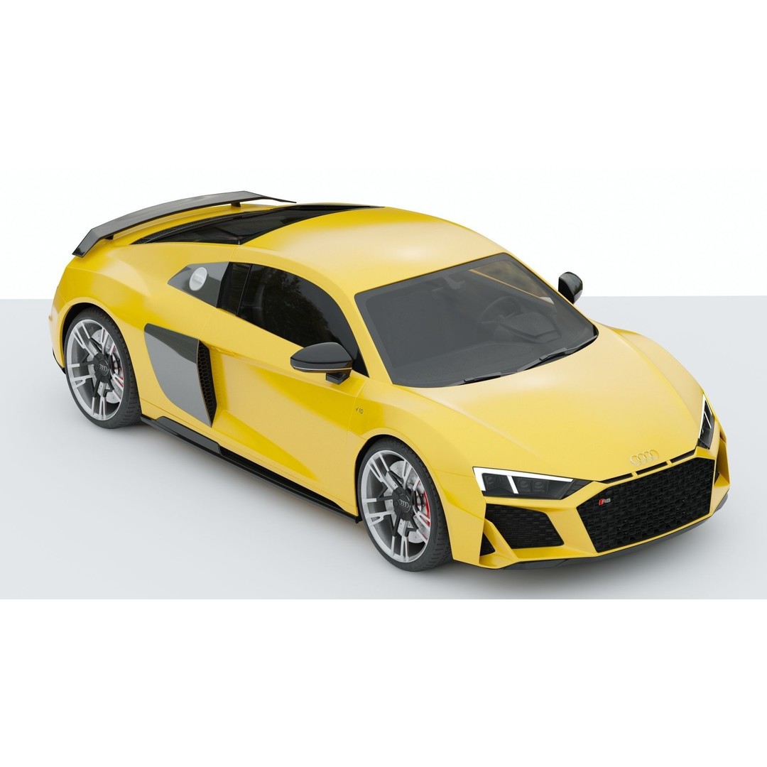 Audi R8 2019 3D Model – High Poly Sport Car, PBR Textures, FBX - View 8