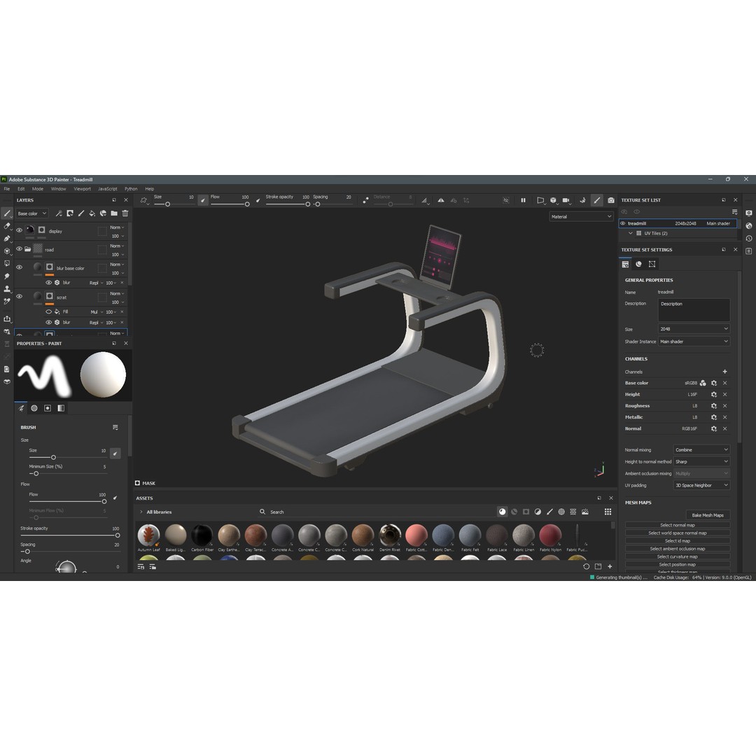 Treadmill 3D Model – Low Poly Game Ready Asset, FBX, OBJ - View 18