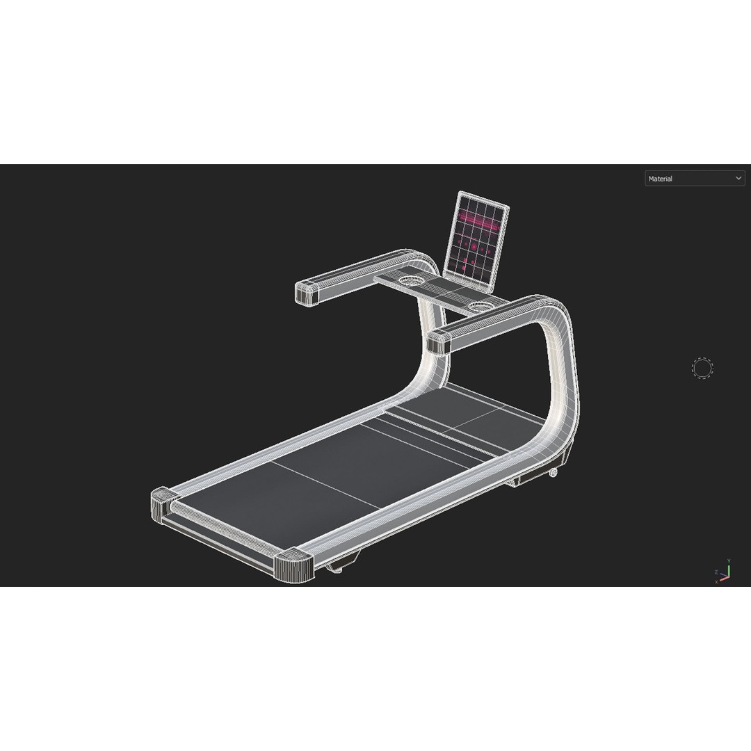 Treadmill 3D Model – Low Poly Game Ready Asset, FBX, OBJ - View 19