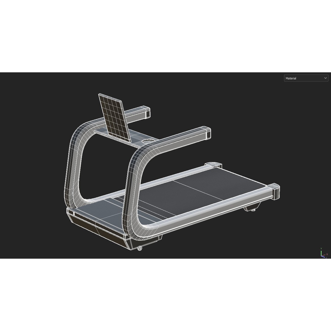 Treadmill 3D Model – Low Poly Game Ready Asset, FBX, OBJ - View 20