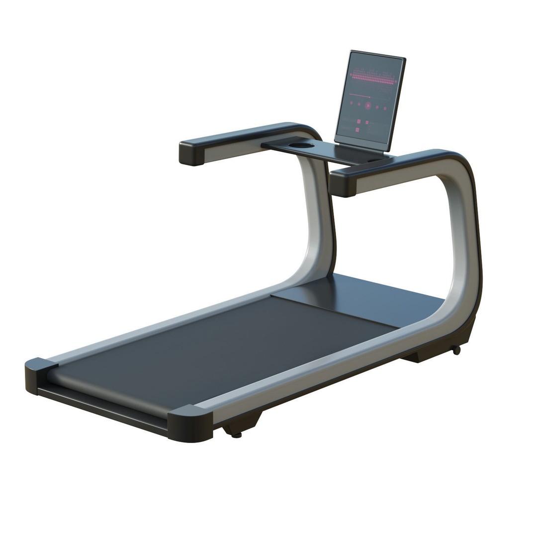 Treadmill 3D Model – Low Poly Game Ready Asset, FBX, OBJ - View 3