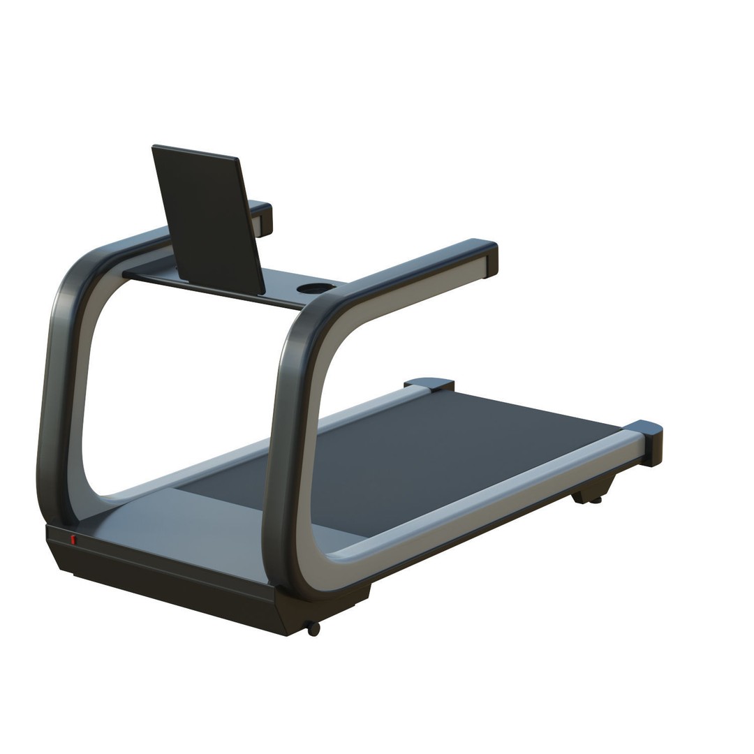 Treadmill 3D Model – Low Poly Game Ready Asset, FBX, OBJ - View 7