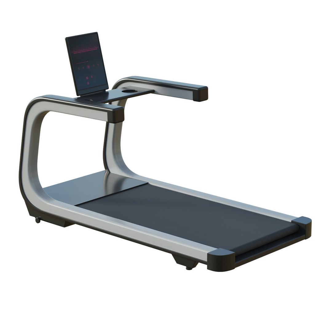 Treadmill 3D Model – Low Poly Game Ready Asset, FBX, OBJ - View 9