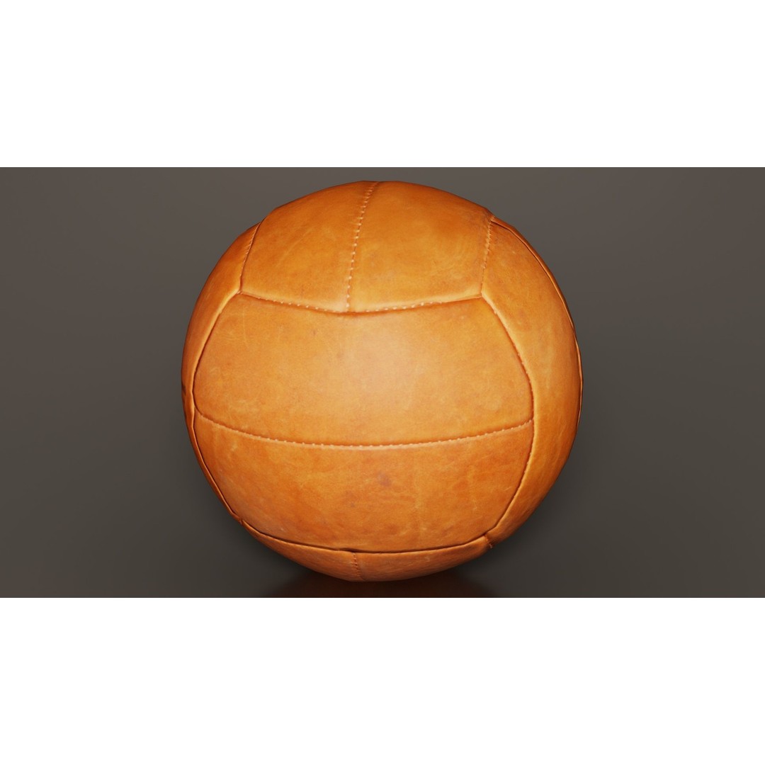 Leather Soccer Ball 3D Model – Low Poly Scanned Asset, FBX, Blender - View 10