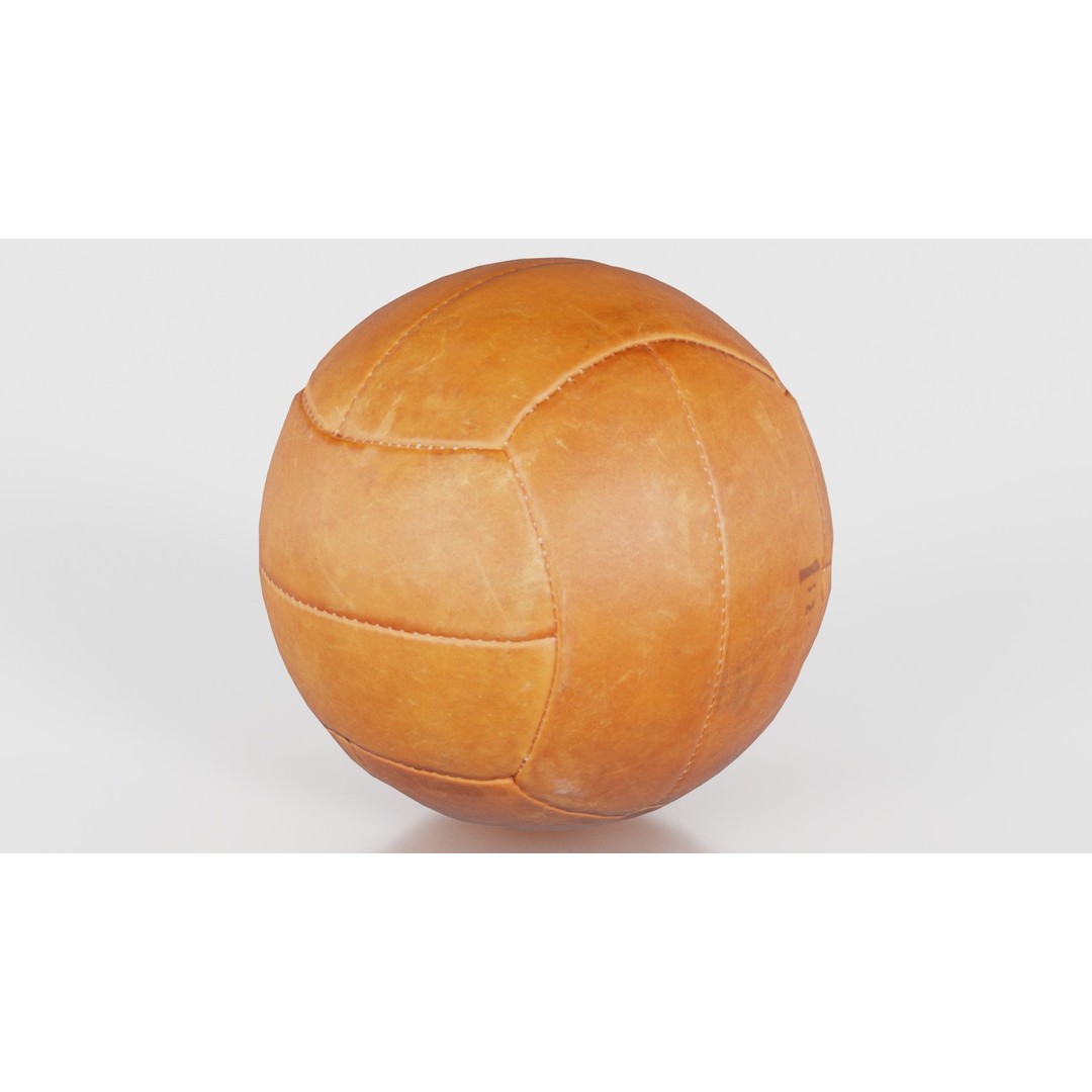 Leather Soccer Ball 3D Model – Low Poly Scanned Asset, FBX, Blender - View 17