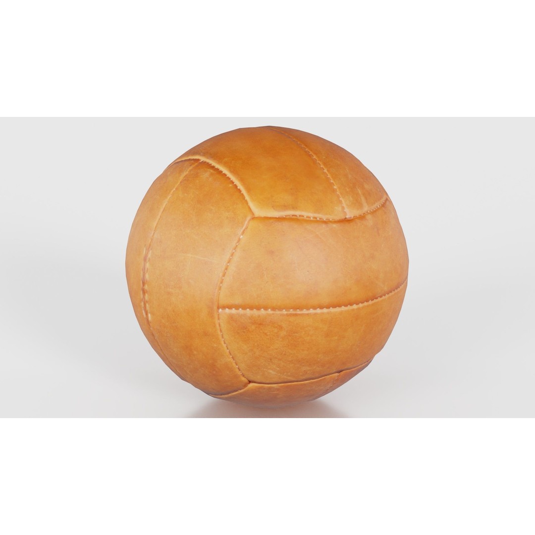 Leather Soccer Ball 3D Model – Low Poly Scanned Asset, FBX, Blender - View 20