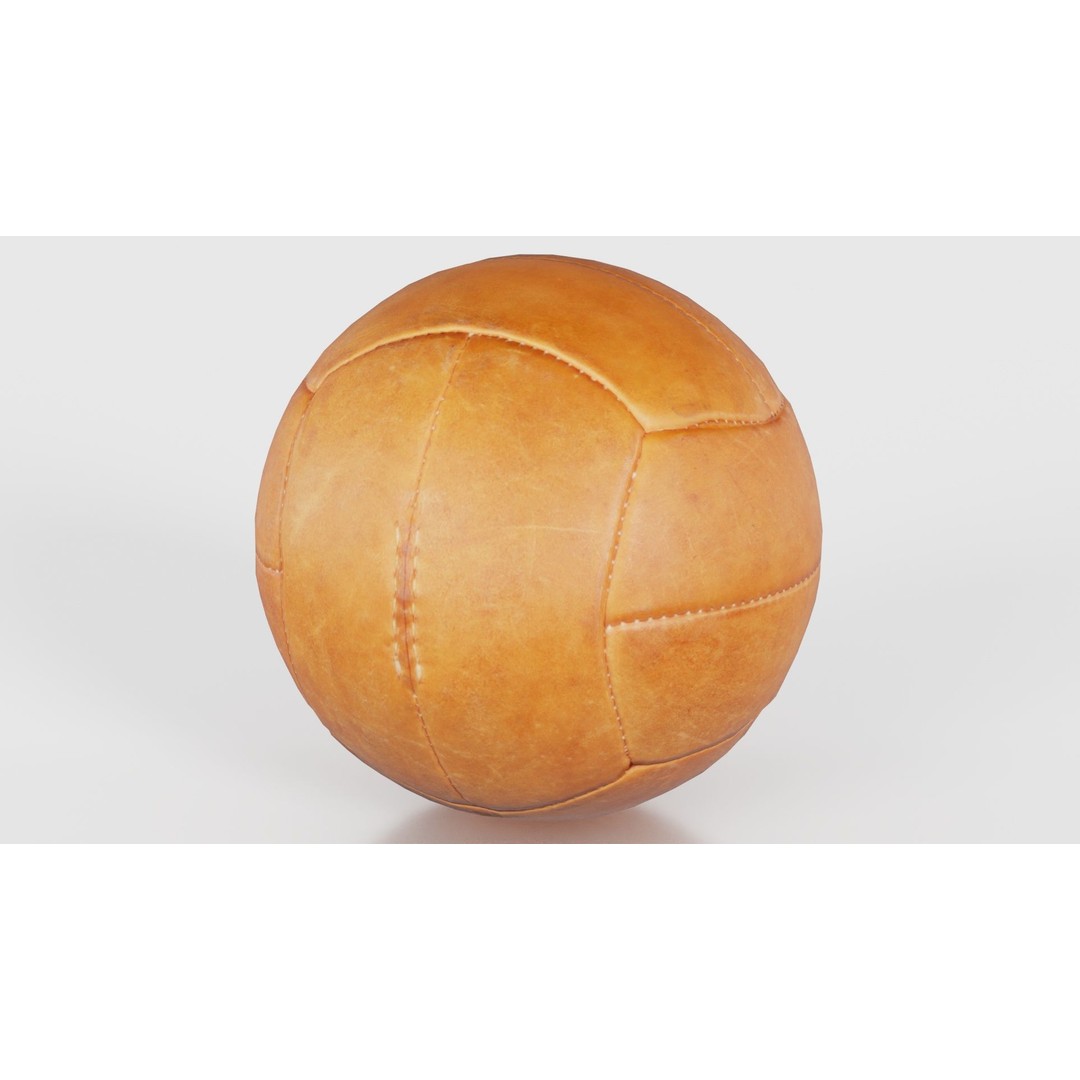 Leather Soccer Ball 3D Model – Low Poly Scanned Asset, FBX, Blender - View 21