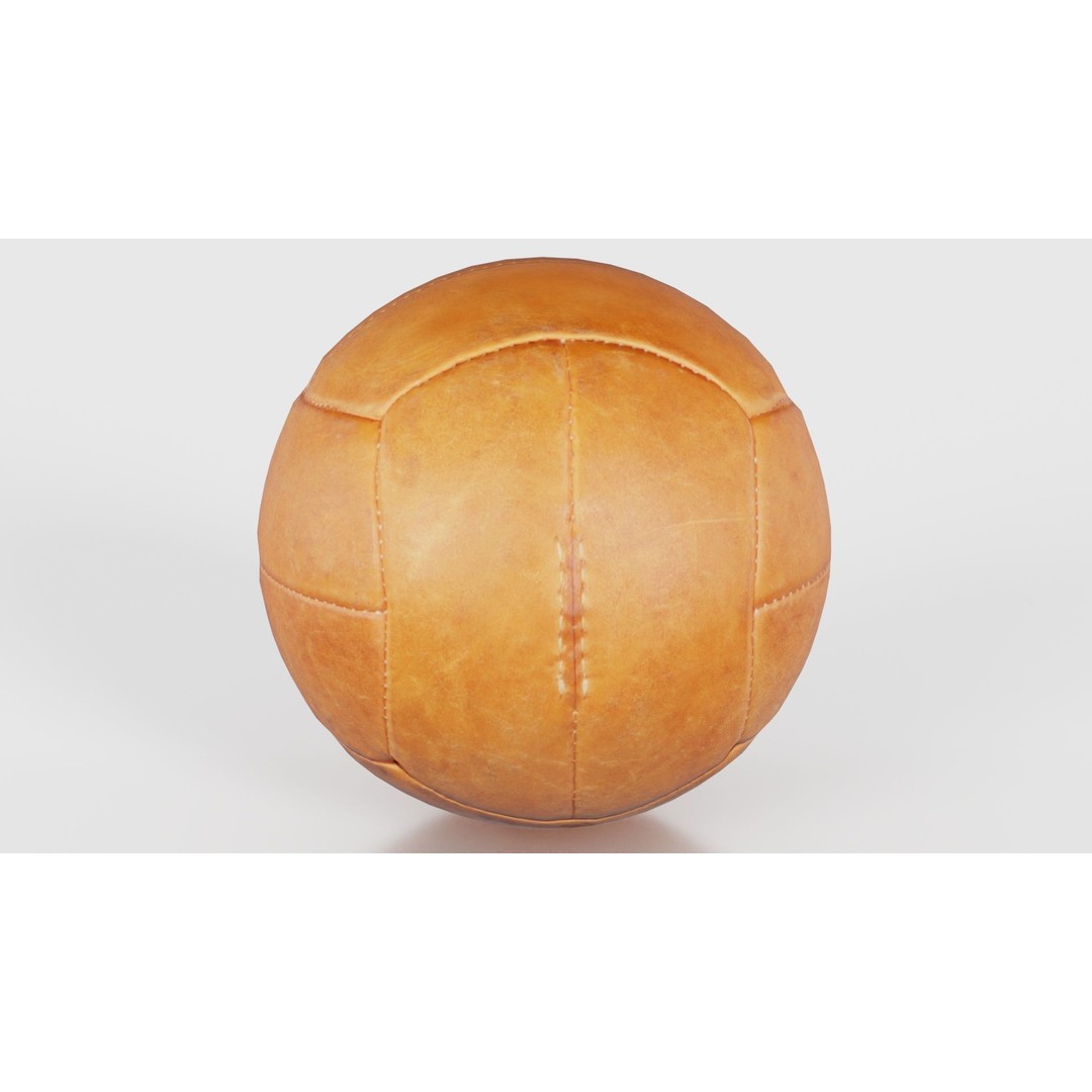 Leather Soccer Ball 3D Model – Low Poly Scanned Asset, FBX, Blender - View 22