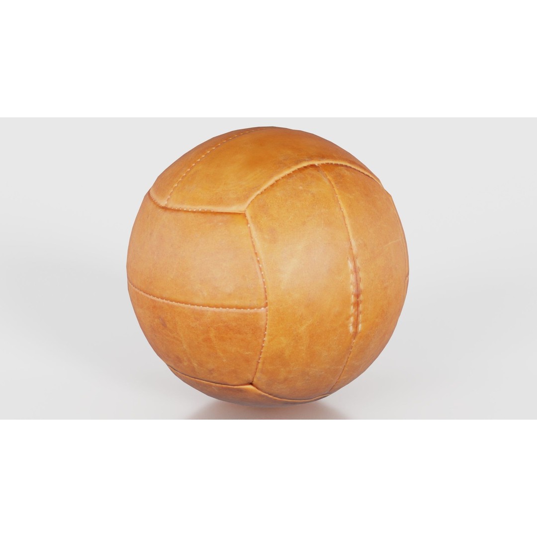 Leather Soccer Ball 3D Model – Low Poly Scanned Asset, FBX, Blender - View 23