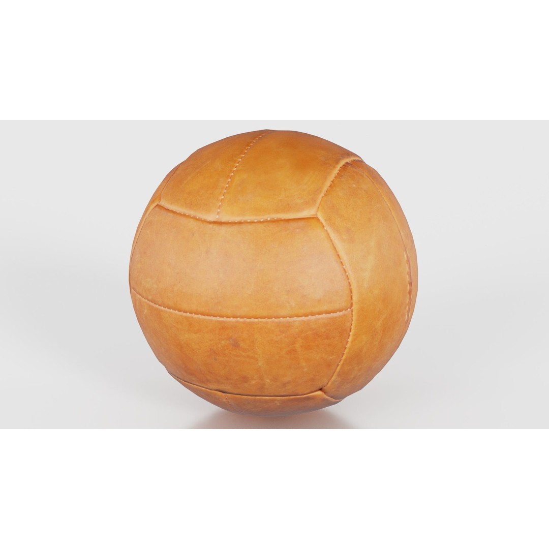 Leather Soccer Ball 3D Model – Low Poly Scanned Asset, FBX, Blender - View 24