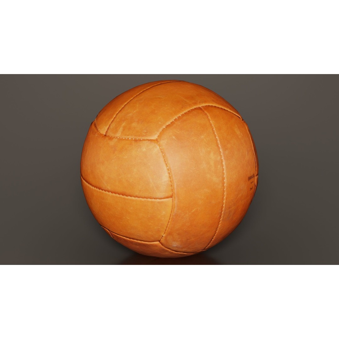 Leather Soccer Ball 3D Model – Low Poly Scanned Asset, FBX, Blender - View 4