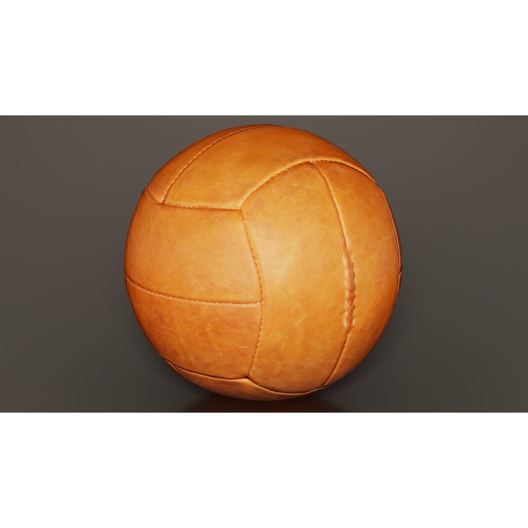 Leather Soccer Ball 3D Model – Low Poly Scanned Asset, FBX, Blender - View 5
