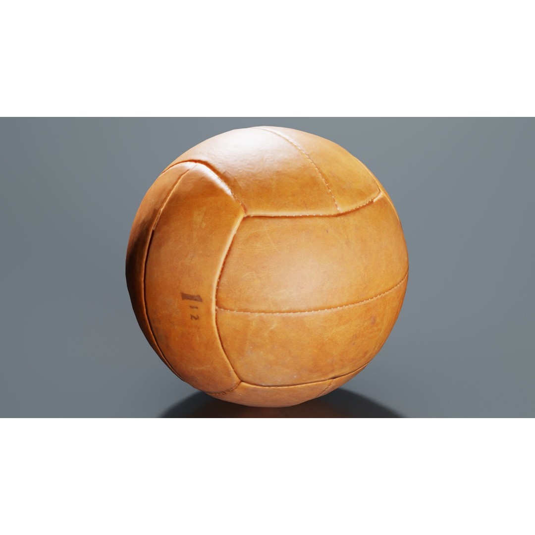 Leather Soccer Ball 3D Model – Low Poly Scanned Asset, FBX, Blender - View 7