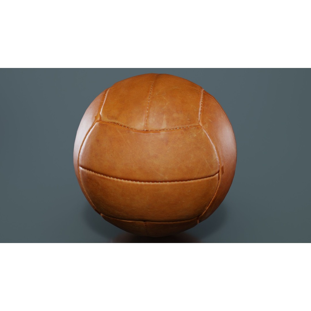 Leather Soccer Ball 3D Model – Low Poly Scanned Asset, FBX, Blender - View 8