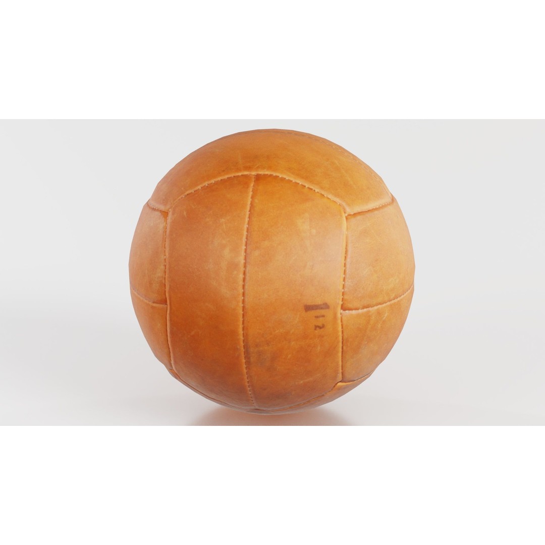 Leather Soccer Ball 3D Model – Low Poly Scanned Asset, FBX, Blender - View 9