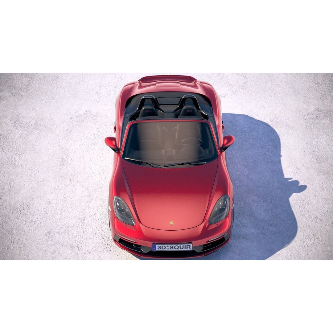 Porsche 718 Boxster GTS 2018 3D Model – High Poly Game Asset, FBX, OBJ - View 10