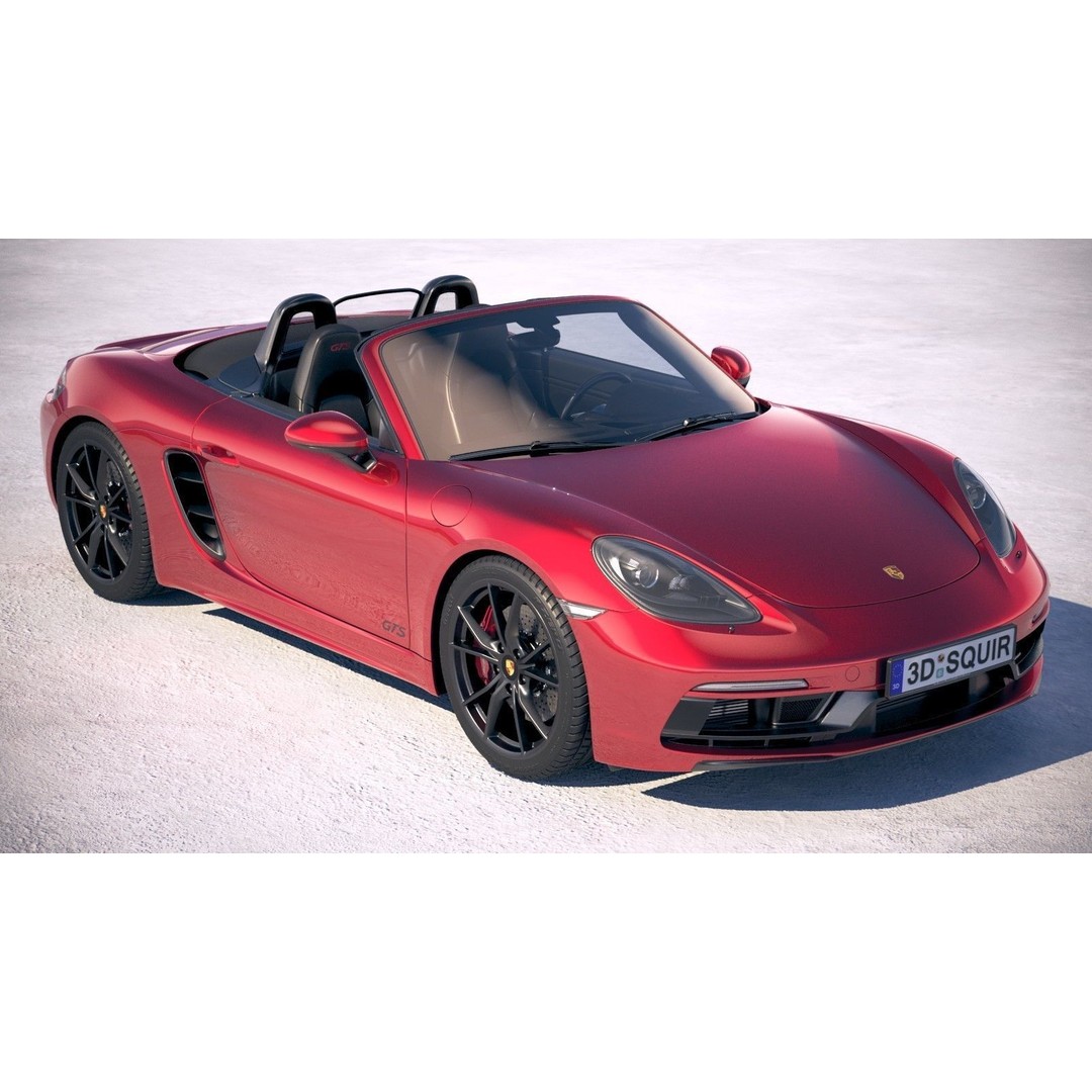 Porsche 718 Boxster GTS 2018 3D Model – High Poly Game Asset, FBX, OBJ - View 13