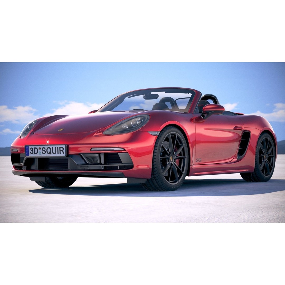 Porsche 718 Boxster GTS 2018 3D Model – High Poly Game Asset, FBX, OBJ - View 14
