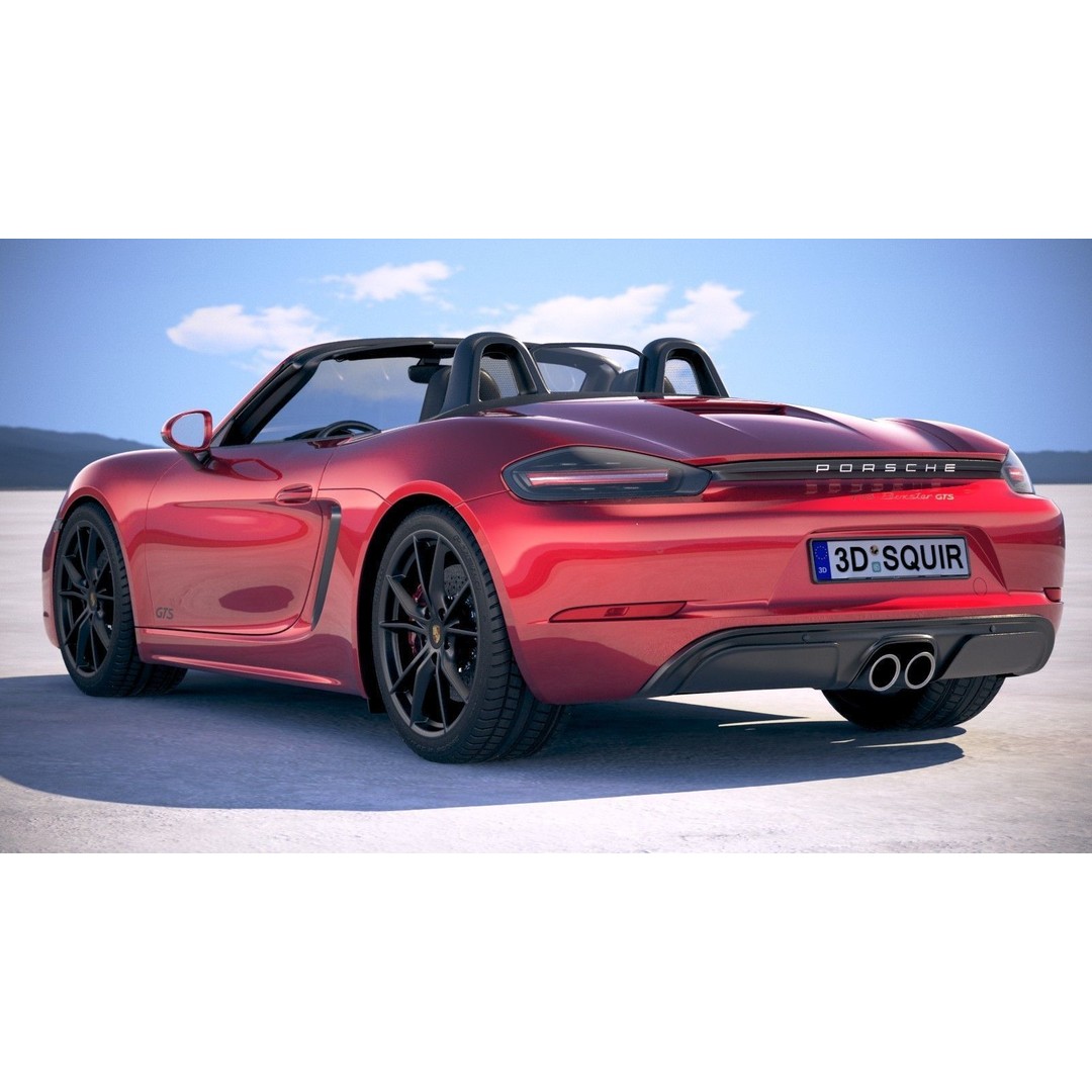 Porsche 718 Boxster GTS 2018 3D Model – High Poly Game Asset, FBX, OBJ - View 15