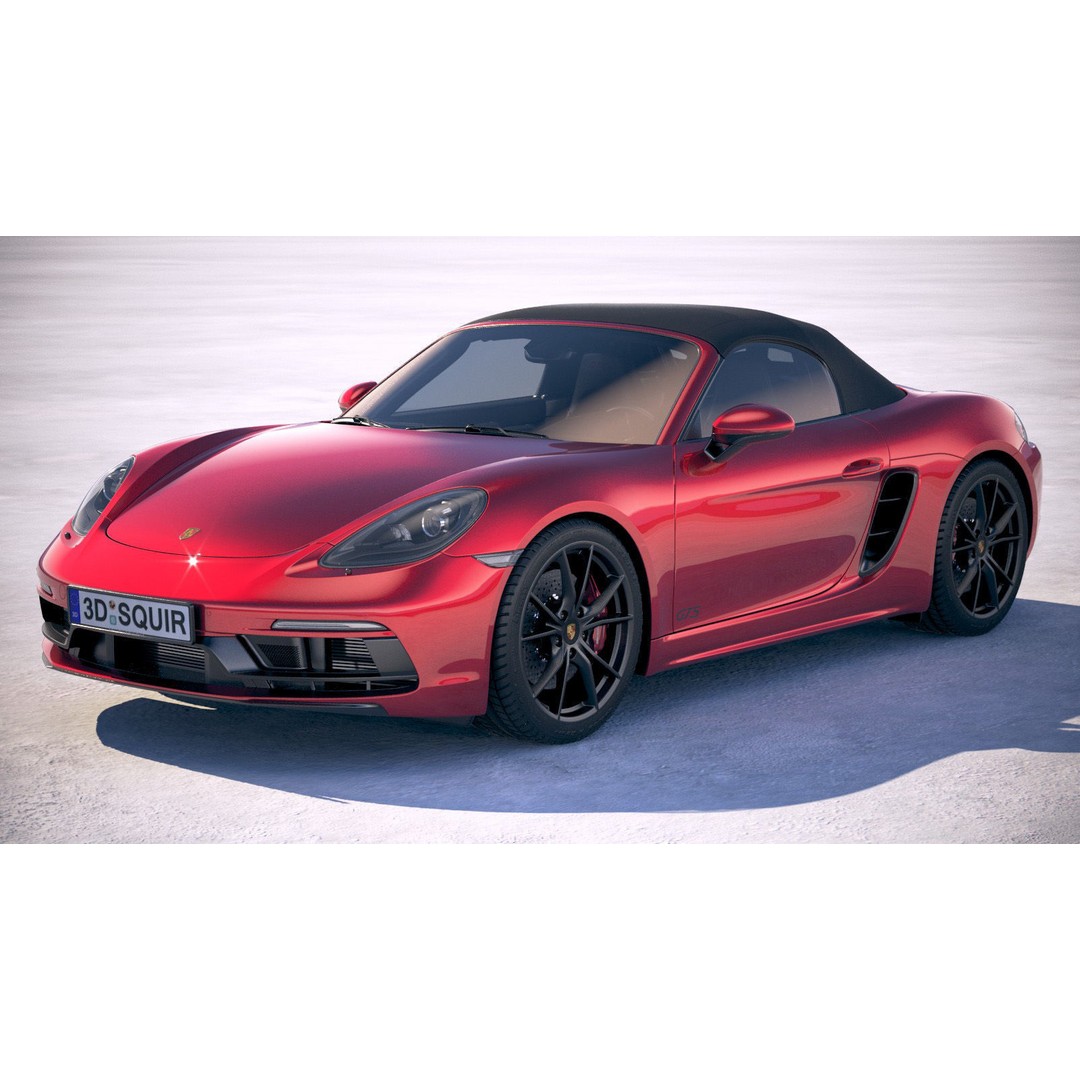 Porsche 718 Boxster GTS 2018 3D Model – High Poly Game Asset, FBX, OBJ - View 19