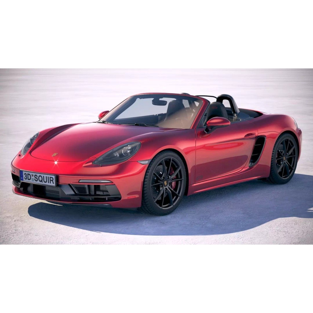 Porsche 718 Boxster GTS 2018 3D Model – High Poly Game Asset, FBX, OBJ - View 2