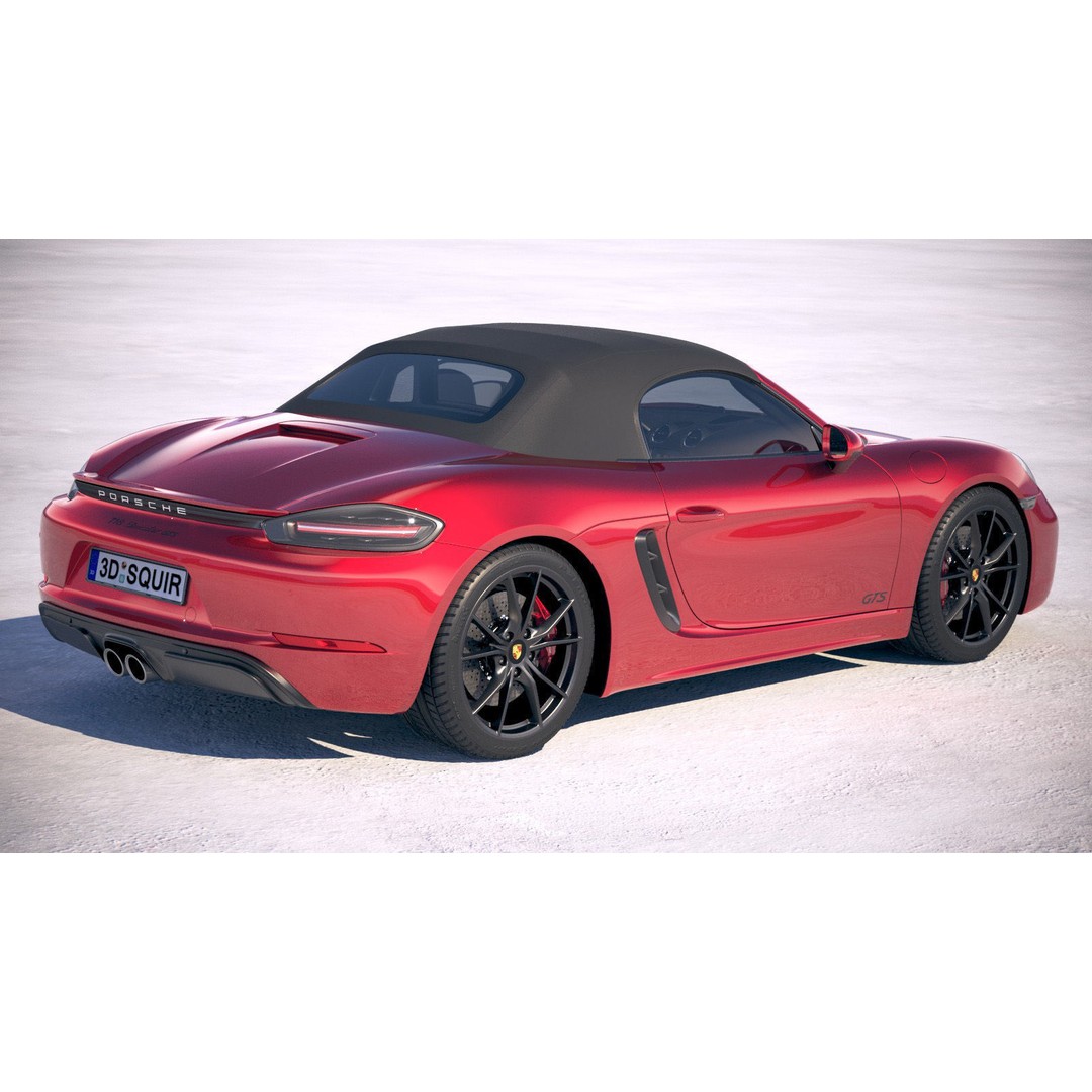 Porsche 718 Boxster GTS 2018 3D Model – High Poly Game Asset, FBX, OBJ - View 20