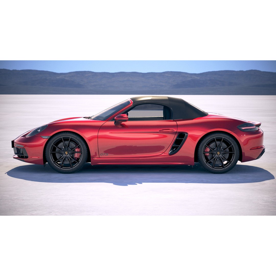 Porsche 718 Boxster GTS 2018 3D Model – High Poly Game Asset, FBX, OBJ - View 22