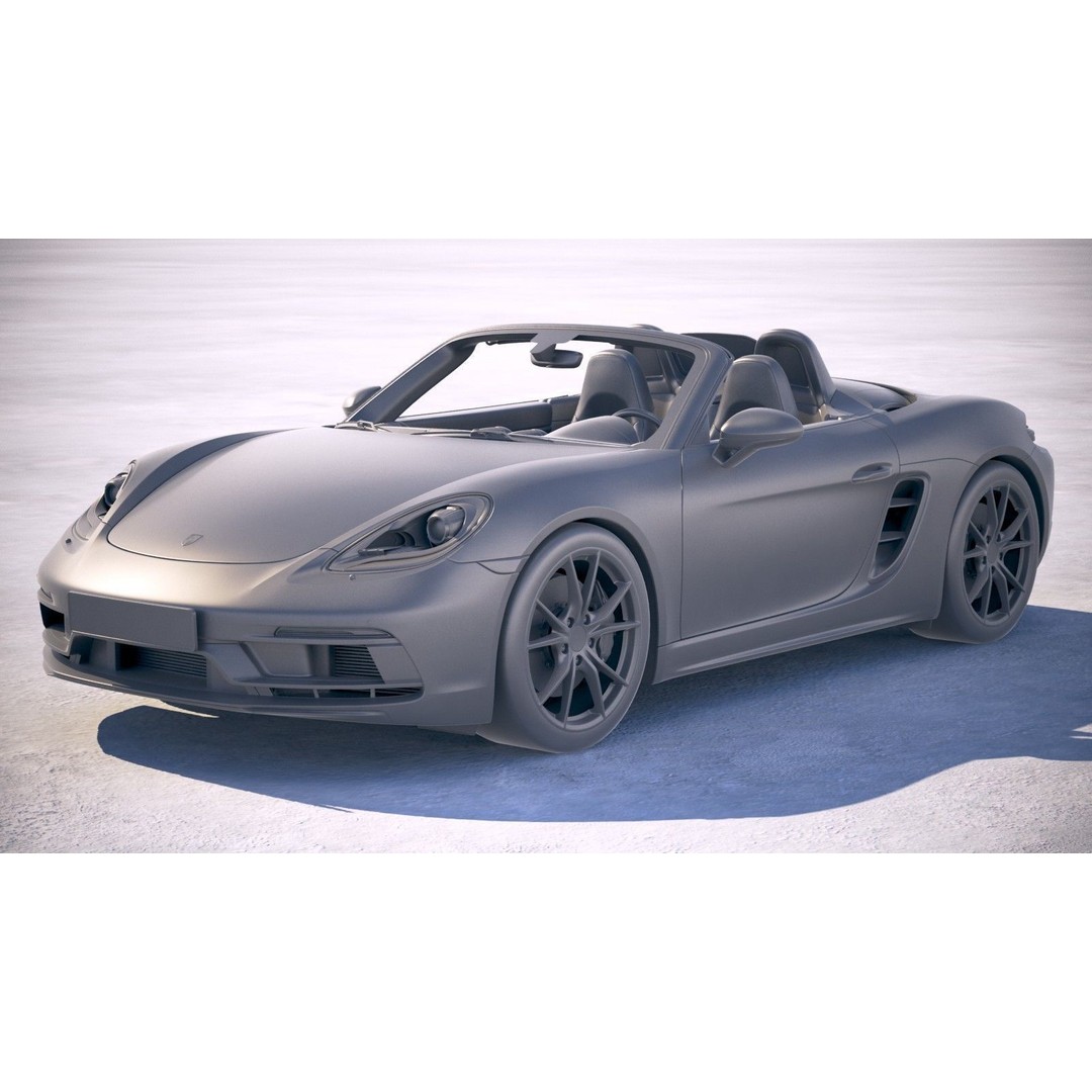 Porsche 718 Boxster GTS 2018 3D Model – High Poly Game Asset, FBX, OBJ - View 26