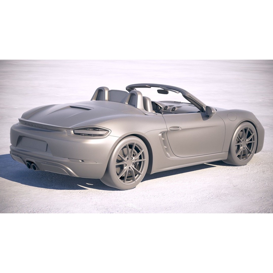 Porsche 718 Boxster GTS 2018 3D Model – High Poly Game Asset, FBX, OBJ - View 27