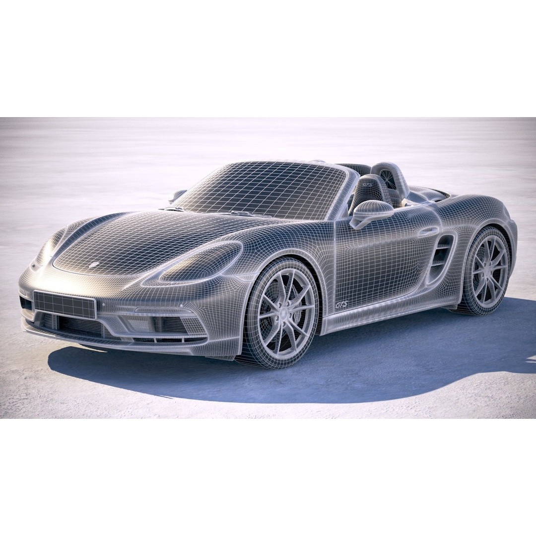 Porsche 718 Boxster GTS 2018 3D Model – High Poly Game Asset, FBX, OBJ - View 28