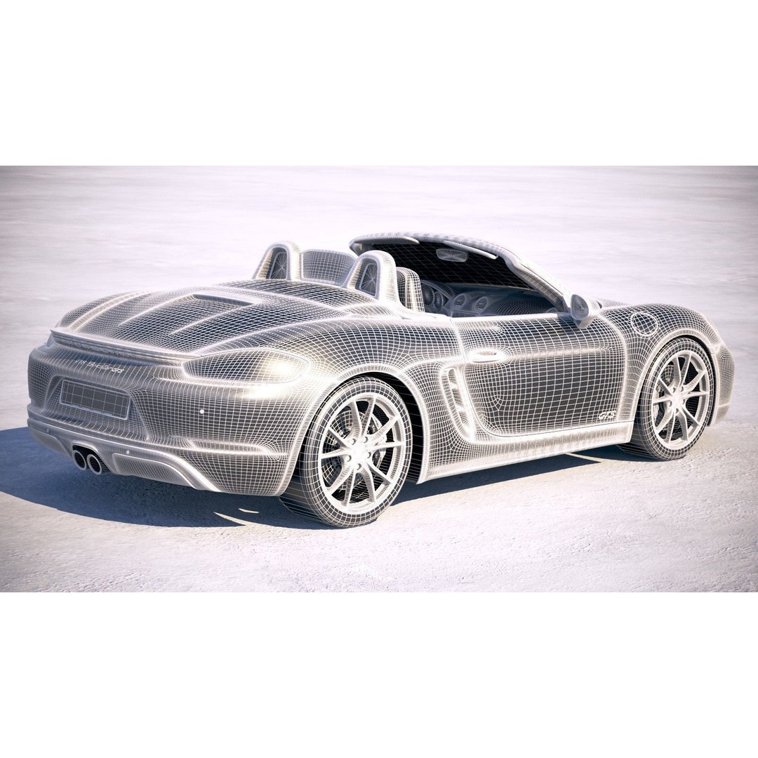 Porsche 718 Boxster GTS 2018 3D Model – High Poly Game Asset, FBX, OBJ - View 29