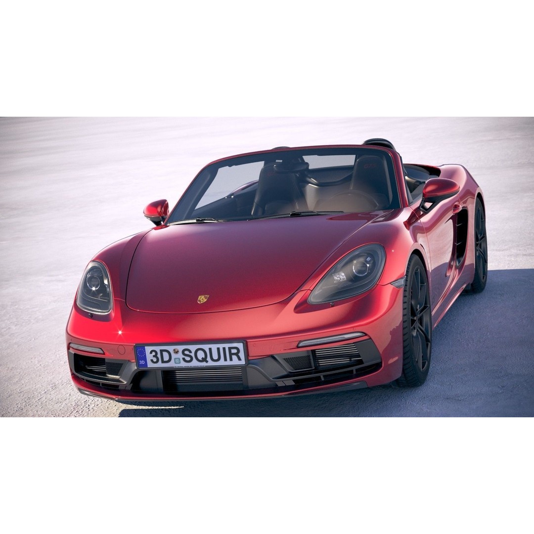 Porsche 718 Boxster GTS 2018 3D Model – High Poly Game Asset, FBX, OBJ - View 3