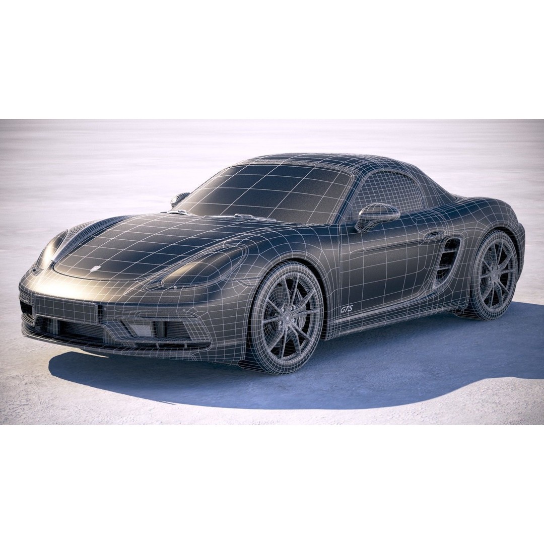 Porsche 718 Boxster GTS 2018 3D Model – High Poly Game Asset, FBX, OBJ - View 30