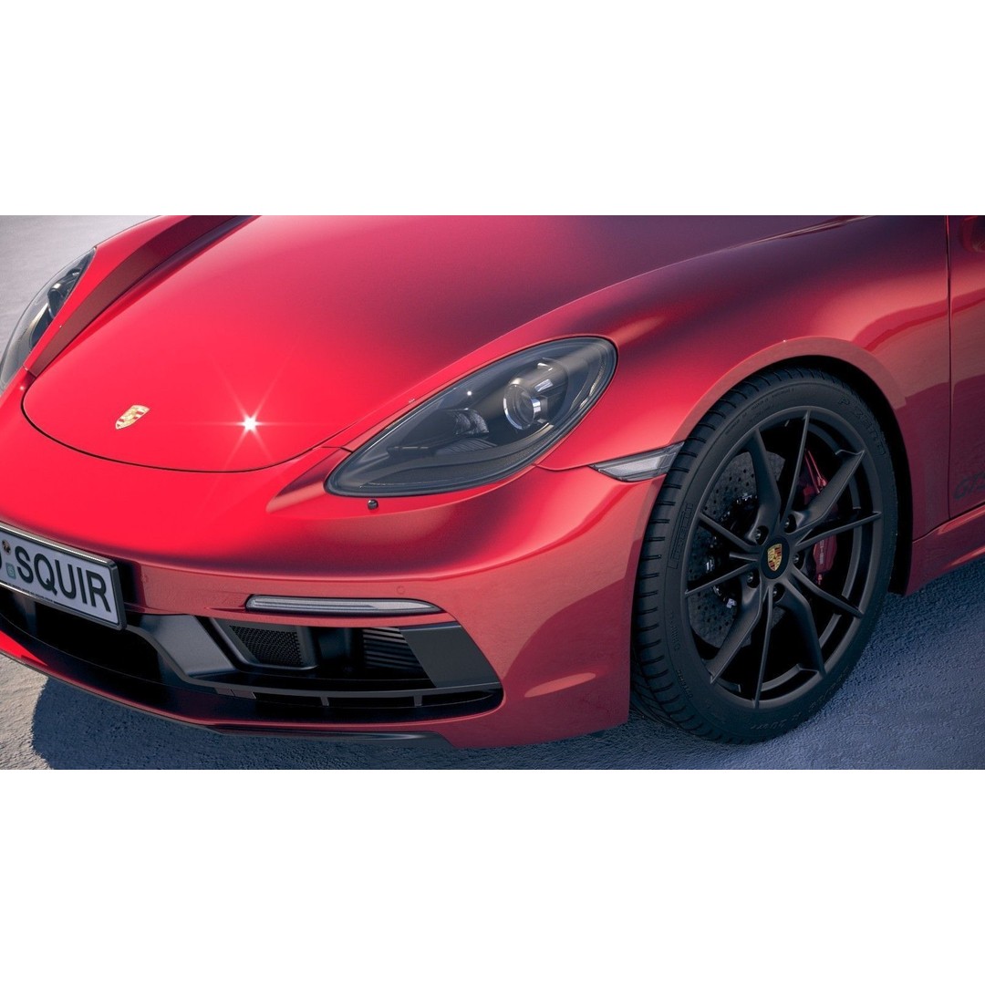 Porsche 718 Boxster GTS 2018 3D Model – High Poly Game Asset, FBX, OBJ - View 4