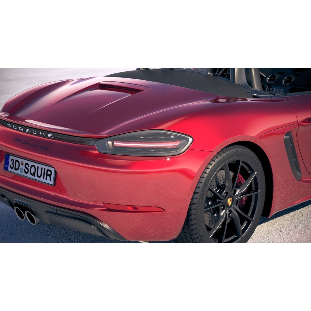 Porsche 718 Boxster GTS 2018 3D Model – High Poly Game Asset, FBX, OBJ - View 5